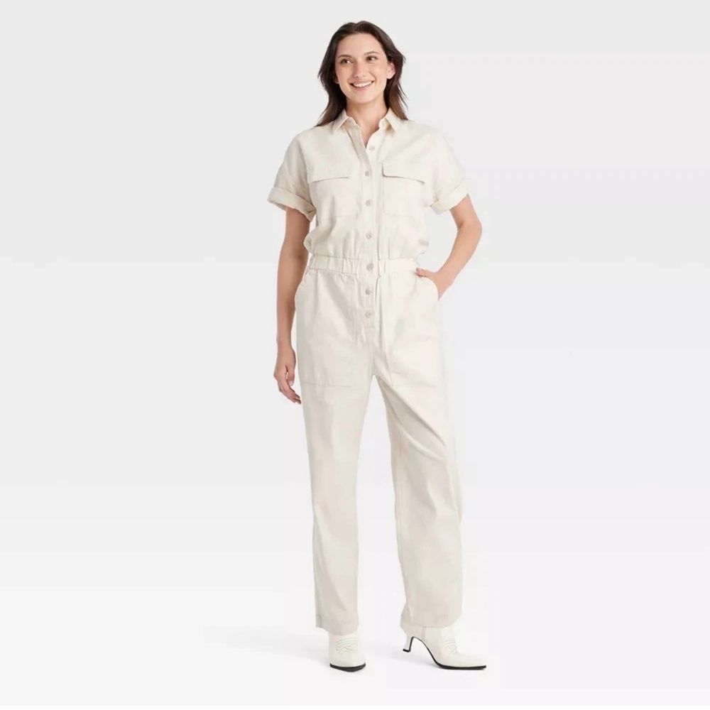 Universal Thread Cream Jumpsuit